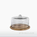 Crystal Round Coast Acacia Cake Dome and Board